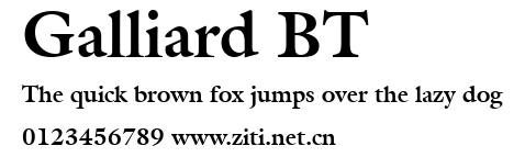 Galliard BT.ttf字體轉換器圖片