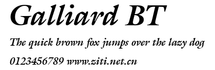 Galliard BT.ttf字體轉換器圖片