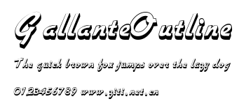 GallanteOutline.ttf字體轉換器圖片