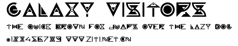 Galaxy Visitors.otf字體轉換器圖片