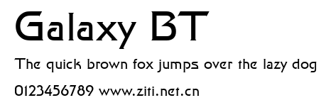 Galaxy BT.ttf字體轉換器圖片