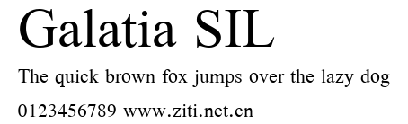 Galatia SIL.ttf字體轉換器圖片