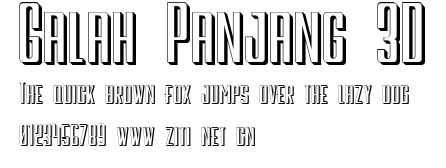 Galah Panjang 3D.ttf字體轉換器圖片