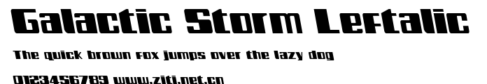 Galactic Storm Leftalic.ttf字體轉換器圖片