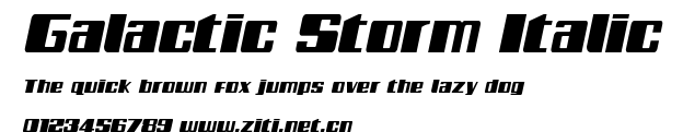 Galactic Storm Italic.ttf字體轉換器圖片