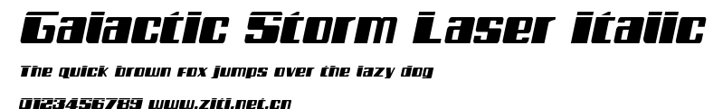 Galactic Storm Laser Italic.ttf字體轉換器圖片