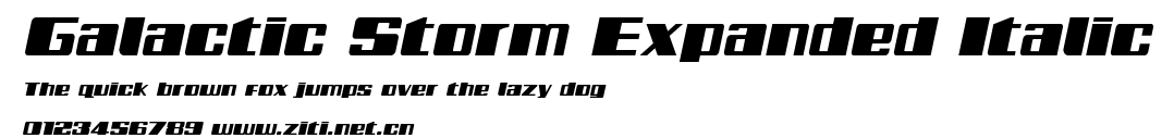 Galactic Storm Expanded Italic.ttf字體轉換器圖片
