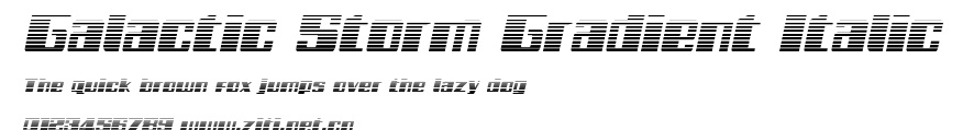 Galactic Storm Gradient Italic.ttf字體轉換器圖片