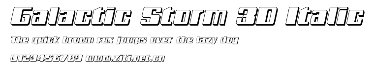 Galactic Storm 3D Italic.ttf字體轉換器圖片