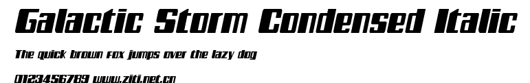 Galactic Storm Condensed Italic.ttf字體轉換器圖片
