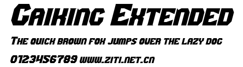 Gaiking Extended.otf字體轉換器圖片