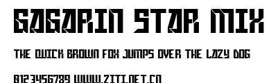 Gagarin Star Mix.ttf字體轉換器圖片