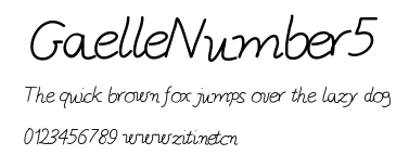 GaelleNumber5.ttf字體轉換器圖片