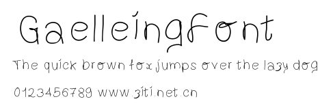 GaelleingFont.ttf字體轉換器圖片