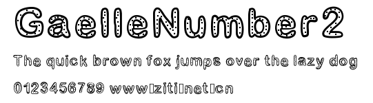 GaelleNumber2.ttf字體轉換器圖片