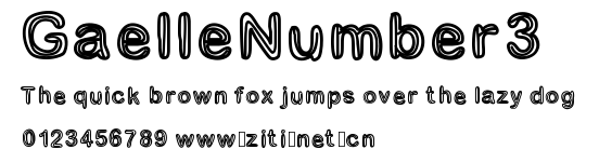 GaelleNumber3.ttf字體轉換器圖片