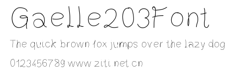 Gaelle203Font.ttf字體轉換器圖片