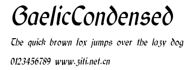 GaelicCondensed.ttf字體轉換器圖片