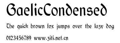 GaelicCondensed.ttf字體轉換器圖片