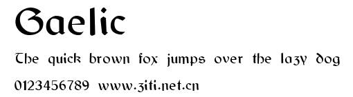 Gaelic.ttf字體轉換器圖片