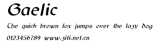 Gaelic.ttf字體轉換器圖片