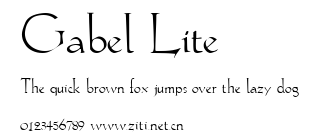 Gabel Lite.ttf字體轉換器圖片