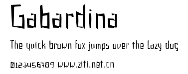 Gabardina.ttf字體轉換器圖片