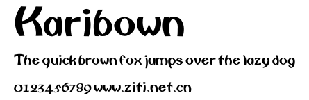 Karibown.ttf字體轉換器圖片