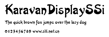 KaravanDisplaySSi.ttf字體轉換器圖片