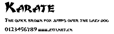Karate.ttf字體轉換器圖片