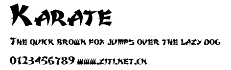 Karate.ttf字體轉換器圖片