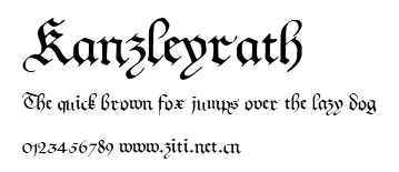 Kanzleyrath.ttf字體轉換器圖片