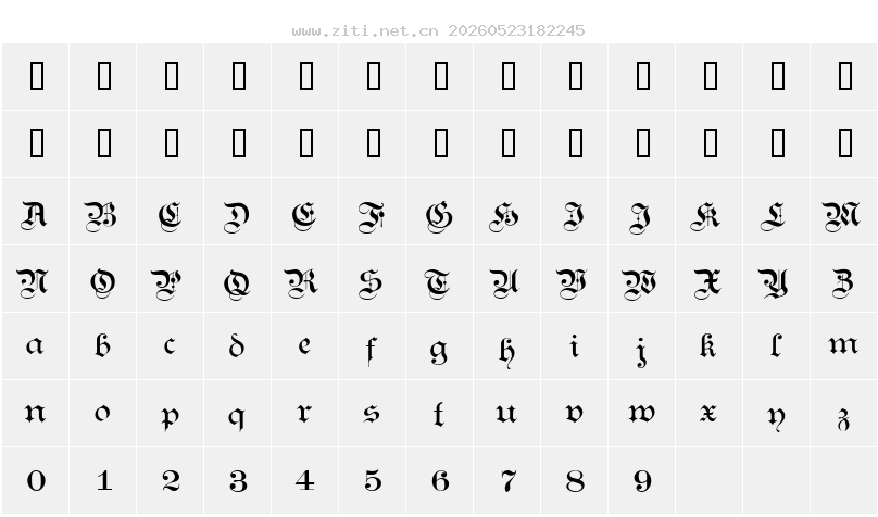 字符映射圖