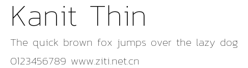 Kanit Thin.ttf字體轉換器圖片