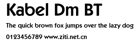Kabel Dm BT.ttf字體轉換器圖片