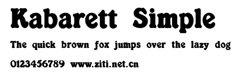 Kabarett Simple.ttf字體轉換器圖片
