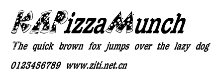 KAPizzaMunch.ttf字體轉換器圖片