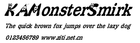 KAMonsterSmirk.ttf字體轉換器圖片