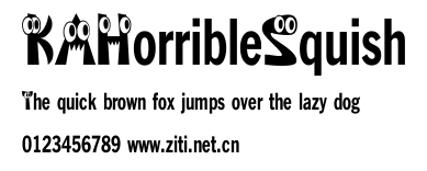 KAHorribleSquish.ttf字體轉換器圖片