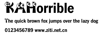 KAHorrible.ttf字體轉換器圖片