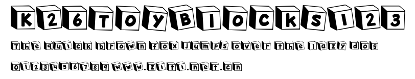 K26ToyBlocks123.ttf字體轉換器圖片