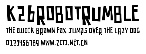 K26RobotRumble.ttf字體轉換器圖片