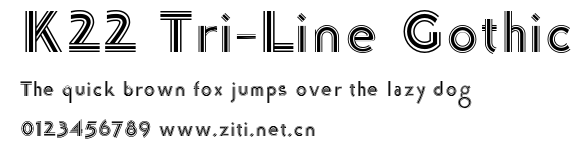 K22 Tri-Line Gothic.otf字體轉換器圖片