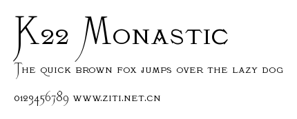 K22 Monastic.ttf字體轉換器圖片