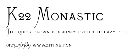 K22 Monastic.otf字體轉換器圖片
