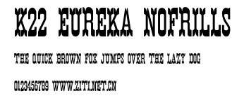 K22 Eureka NoFrills.otf字體轉換器圖片