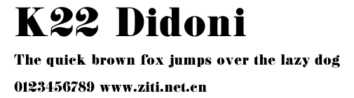 K22 Didoni.ttf字體轉換器圖片