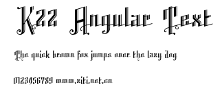 K22 Angular Text.otf字體轉換器圖片