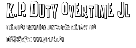 K.P. Duty Overtime JL.ttf字體轉換器圖片