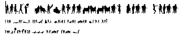 Human Silhouettes Free Three.ttf